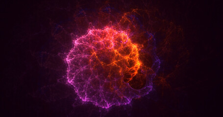 Obraz premium 3D rendering abstract colorful fractal light background