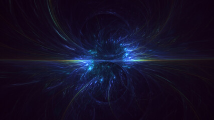 Obraz premium 3D rendering abstract colorful fractal light background
