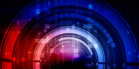 2d illustration abstract digital binary data on computer screen