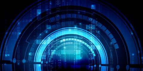 2d illustration abstract digital binary data on computer screen