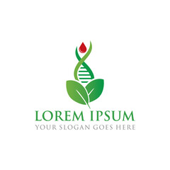 Fototapeta premium dna logo , genetic logo vector