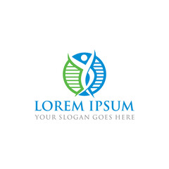 Fototapeta premium dna logo , genetic logo vector