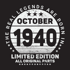 The Real Legends Are Born In October 1944, Birthday gifts for women or men, Vintage birthday shirts for wives or husbands, anniversary T-shirts for sisters or brother
