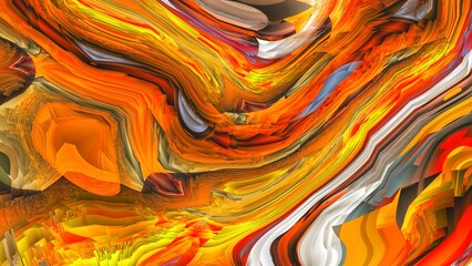 Colorful waves. Best wallpaper for interior decoration. Design for T shirt, bed sheet, table cloth, curtain and fabric print. 3d Textile art. Popular fashion design. Abstract art. Excellent painting.