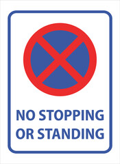 No Stopping or No Parking Sign