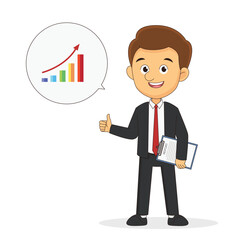 Man Holding/showing a Blank Clipboard, Report