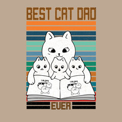 Best cat dad ever t-shirt cat lover