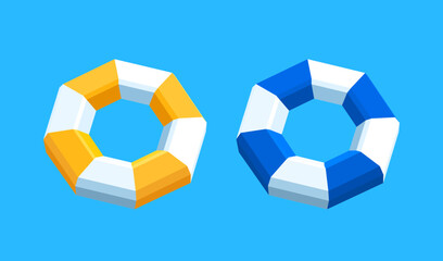 Polygon style pool rings © Rolling Stones