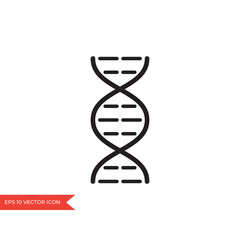 DNA icon. Bio code molecule structure symbol. Science art