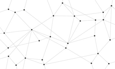 Minimal network polygonal structure connected dots and lines background template. Blockchain linked global graphic vector.