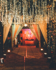 Decorated Indian wedding entrance....