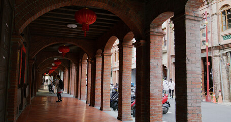 Obraz premium Dihua old street of taipei city