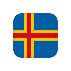 Aland flag, official colors. Vector illustration.
