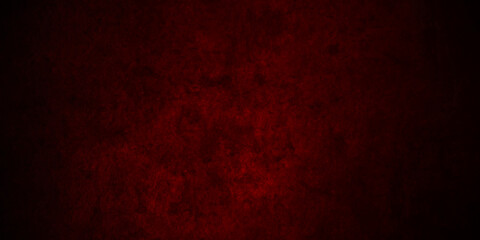 Red grunge abstract background texture black concrete wall, grunge halloween background with blood splash space on wall, red horror wall background, dark slate back background toned classic red color.