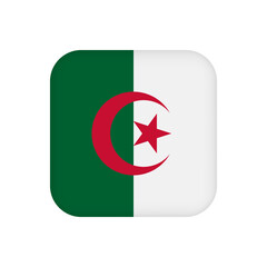 Algeria flag, official colors. Vector illustration.