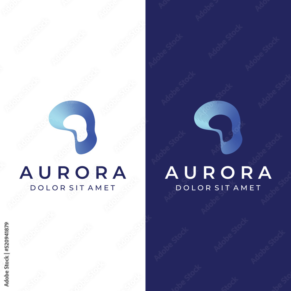 Canvas Prints The light wave logo, inspired by the aurora light. With a modern concept.