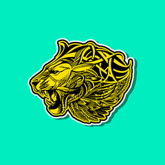 A Lion head logo vector illustration ideal for a mascot and tattoo or tshirt graphic design