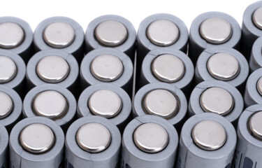 AA batteries close up, macro