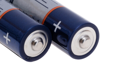 AA batteries close up, macro