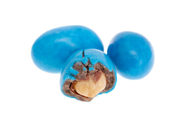 peanuts in colored glaze isolated