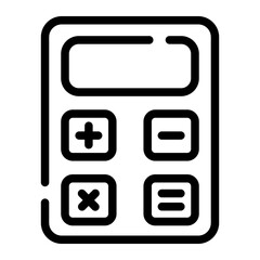 Fototapeta premium scientific calculator line icon