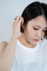 Fototapeta premium ピアスをした女性