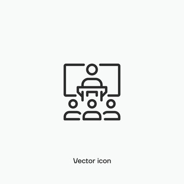 Conferance,meeting vector icon. Premium quality.
