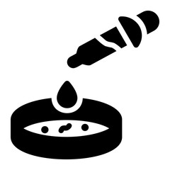 Petri dish glyph icon