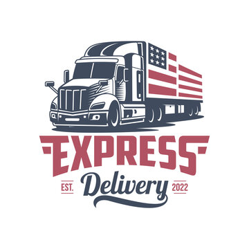Truck Company Transportation Logo Illustration