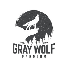 Wolf head Vector illustration. Wolf Vintage Logo Stock Vector. © pervector