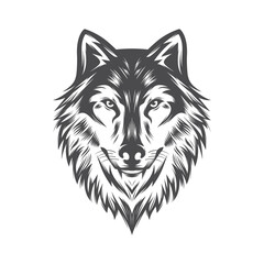 Wolf head Vector illustration. Wolf Vintage Logo Stock Vector. © pervector