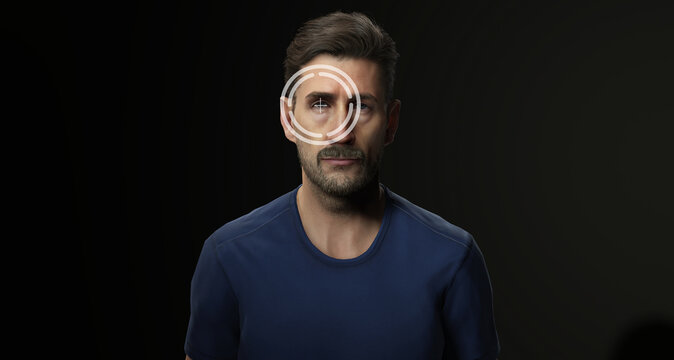 3D Rendering of face detection and eye tracking