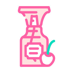 perfume cherry color icon vector. perfume cherry sign. isolated symbol illustration