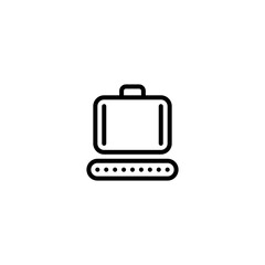 Baggage claim hall Baggage reclaim Baggage check Outline Icon, Logo, and illustration