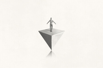 Illustration of perfect balance, surreal abstract concept - 520951081