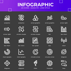 Infographic Icon Pack With Black Color