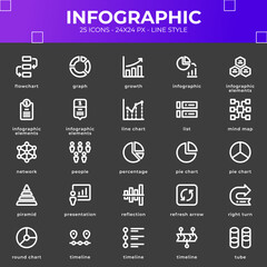 Infographic Icon Pack With Black Color