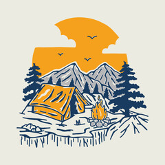Good morning nature graphic illustration vector art t-shirt design