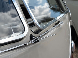 The old-timer car  in sunlight