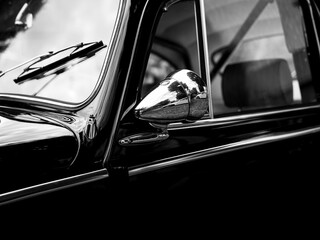 The old-timer car  in sunlight