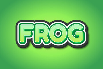 Editable text effects Frog , words and font can be changed