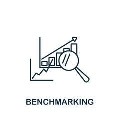 Benchmarking icon. Monochrome simple Business Management icon for templates, web design and infographics