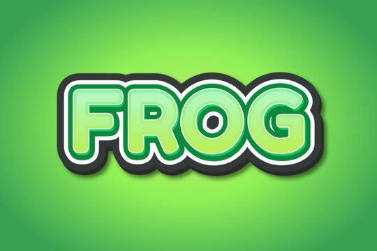 Editable Text Effects Frog , Words And Font Can Be Changed