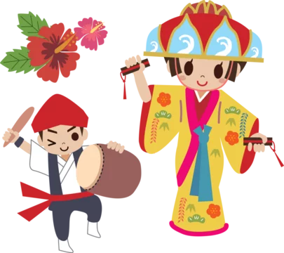 *琉球舞踊*焼絵***** 360_F_520954665_momqLSiKGEfnLB