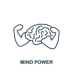 Mind Power icon. Monochrome simple Business Motivation icon for templates, web design and infographics