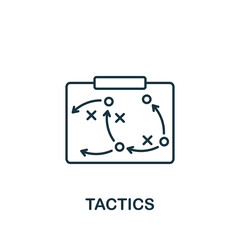 Tactics icon. Monochrome simple Business Motivation icon for templates, web design and infographics