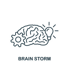 Brain Storm icon. Monochrome simple Business Motivation icon for templates, web design and infographics