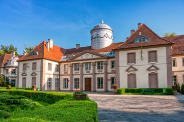 Fototapeta na wymiar Palace of Maltzan family, from the late 18th century. Milicz, Lower Silesian Voivodeship, Poland.