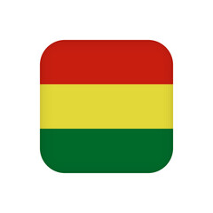 Bolivia flag, official colors. Vector illustration.