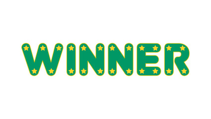 Winner sign, logo. Vector illustration. Isolated on white background. Vector AI + 10 EPS